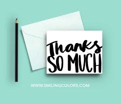 Simply pick one and customize in minutes, and you're ready to go! Free Printable Thank You Cards Simple Black And White Style Smiling Colors