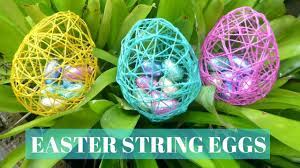 Easter bunny | easy easter crafts ideas. Easter Crafts Diy Easter String Eggs Youtube