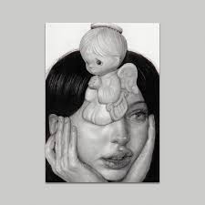 👼 Artist: Michael Powers Tarantelli @michael_powers_tarantelli Powers  Tarantelli Exhibition: P.S. 9 Postcard Show Art Size: 5 in. x 7 in