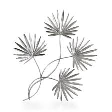 Decoration Murale En Metal Argente Argent Palma Decoration Murale Affiches Et Deco Murale Salo 2020 Deco Murale Salon Decoration Murale Metal Parement Mural