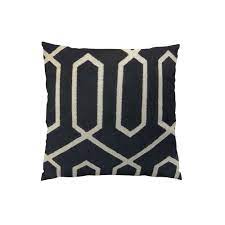 Black and cream throw pillows. Plutus Brands Bengal Lattice Throw Pillow Wayfair