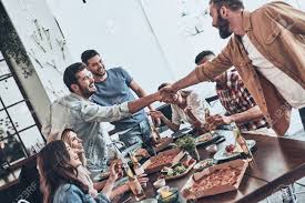 Player debug information can't play anything? Long Time No See Two Young Men Shaking Hands And Smiling While Enjoying Dinner Party Among Friends Stock Photo Picture And Royalty Free Image Image 105450562
