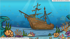 Background Ocean Floor Clipart Black And White A Man Doing The Reclining Splits Yoga Pose And A Shipwreck Background Dog Yoga Thunderbolt Pose Yoga Poses