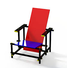 Red And Blue Chair On Behance Blue Chair Chair Bauhaus Chair