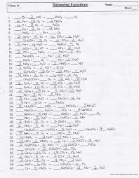 Balancing Equations Practice Worksheet 1 Tessshebaylo