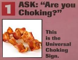 What not to do if someone is choking? Universal Choking Sign Osugame