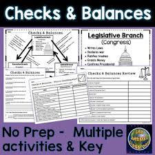 Checks And Balances Chart And Activities