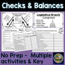 checks and balances chart and activities