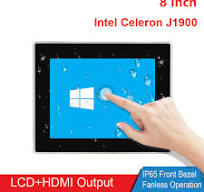 Industrial kiosk Panel PC 8 inch embedded Computer Vesa Wall Mount All In  One PC