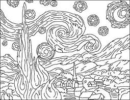 Starrynightp Vincent Van Gogh Arte Di Bambino Disegni Da Colorare