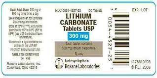 My daughter is on 300 mgs of lithium a day, along with 10 mgs of prozac. Lithium Carbonate Lithium Carbonate Tablet Prescription Rx Marketed Drugs Encyclopedia