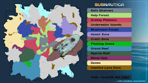 Subnautica Map Underwater City Map Game Guide