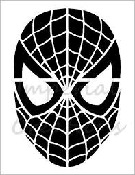 A cartoon illustration of a cute little black bat. Spider Man Mask Face Superhero Comic Cartoon 8 5 X 11 Plastic 20 Mil Stencil Sheet S355 Wall Decor Home Kitchen Gulbaan Com