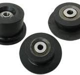 Flanged rollers in urethane or rubber - Kryptane Systems