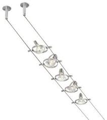 Tiella 800cbl5p Accent 5 Light Cable Kit 800cbl5pn Turnbuckles And Anchors Can Be Mounted To The Walls Or Ceil Tech Lighting Track Lighting Kits Cable Lighting