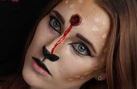 Many of us put off planning a halloween costume only to realize suddenly that halloween is just days away. Halloween Sfx Make Up Reh Mit Schusswunde Beauty And The Beam