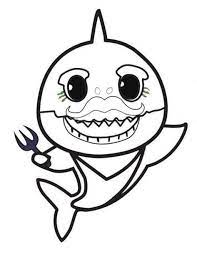 Baby Shark Coloring And Drawing Page Shark Coloring Pages Cute Shark Baby Shark Doo Doo