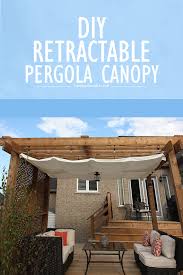 Learn how to build your own shady pergola for your patio, deck or garden. Diy Retractable Pergola Canopy Tutorial Wonder Forest