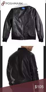 Nwt Apt 9 Mens Bomber Faux Leather Jacket Slim Fit Faux Leather Jackets Mens Bomber Clothes Design