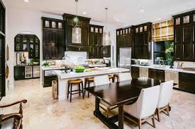 dark distressed kitchen cabinets
