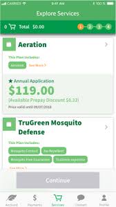 You'll spend anywhere from $50 to $100 or more per treatment or $250 to $1,000 per year. Trugreen Mobile App Trugreen