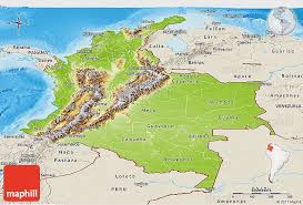 Lonely planet photos and videos. Physical Panoramic Map Of Colombia Shaded Relief Outside Panoramic Map Colombia Map Map