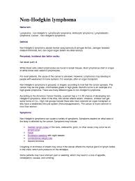 Symptoms may include fever, night sweats, and weight loss. Non Hodgkin Lymphoma Lymphoma Lymphatic System