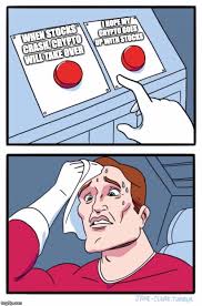 It was over elon musk tweet that claims that bitcoin is not fully decentralized, which controlled by miner only and also that it consumes more fossil fuel for mining. Two Buttons Meme Imgflip