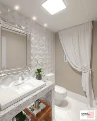 Estudo Para Lavabo Pequeno Cores Claras Piso Calacata Real E Revestimento Cimenticio O Que Acharam Best Bathroom Designs Bathroom Design Bathroom