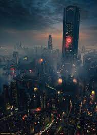 artstation saffron haze siddhartha valluri cyberpunk city futuristic city future wallpaper