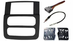 Dodge Ram 1500 2500 3500 Radio Stereo Double Din Navigation Black Bezel Installation Kit 2002 2003 2004 20 Dodge Ram Dodge Ram 1500 Electronic Accessories