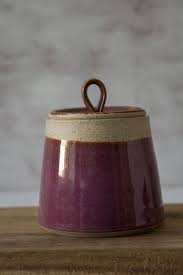 Purple Sugar Bowl Ceramic Salt Bowl Salt Container Sugar Etsy Pottery Jars Ceramic Jars Ceramic Bowls