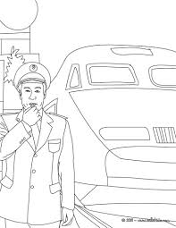 Train Station Chief Coloring Page Amazing Way For Kids To Discover Job More Original Content On Hellokid Coloring Pages Train Coloring Pages Drawing For Kids
