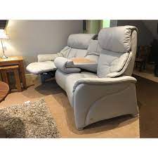 Himolla Cumuly Chester 3 Seater Curved Manual Reclining Sofa With Retractable Table Clearance Free Local Delivery Reclining Sofa Recliner Sofa Upholstery