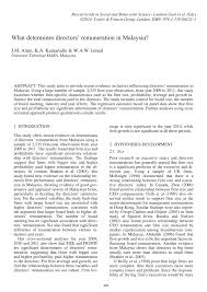 Directorship services provided by an individual personally. Pdf What Determines Directors Remuneration In Malaysia