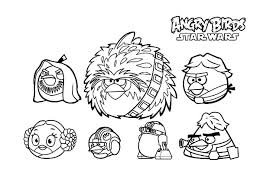 Star wars film series is very popular among children too. Angry Bird Star Wars Characters Coloring Pages Bulk Color