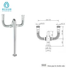 drain pipes for double sinks china