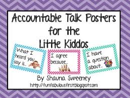 accountable talk posters for the younger kiddos deskless