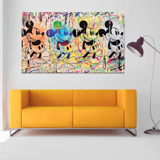 Check spelling or type a new query. Classic Street Art Banksy Graffiti Paintings Canvas Wall Art Micky Dancing Modern Wall Decor Pictures For Home Office Bedroom Framed Walmart Com Walmart Com