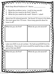 Multi Step Word Problems Adding And Subtracting To 100 Common Core 2 Oa 1 Multi Step Word Problems Subtraction Word Problems Word Problem Worksheets