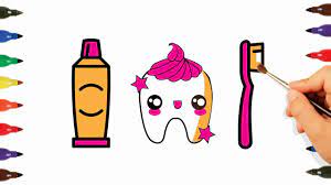 Kizicolor.com provides a large diversity of free printable coloring pages for kids, coloring sheets, free colouring book, illustrations, printable pictures, clipart, black and white pictures, line art and drawings. Tooth Toothbrush Toothpaste Coloring And Drawing For Kids Toddlers Drawing For Kids Coloring Pages For Kids Coloring Book Pages