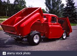 A truck camper is an rv that is carried in the bed of a pickup truck. 1956 Chevrolet Custom Pickup Truck Stockfotografie Alamy