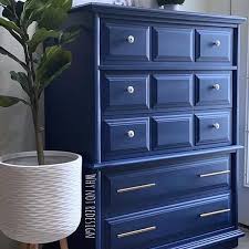 Dark Blue Furniture Paint Mudpaint Vintage Furniture Paint In 2020 Blue Painted Furniture Blue Painted Dresser Blue Furniture