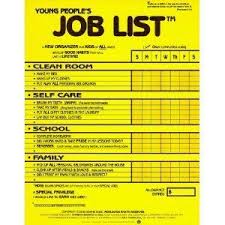 Best Chore Chart Ever Young Peoples Job List A New