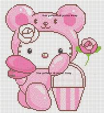Click here for the free hello kitty knitting pattern. Pin By Berengere Wintzenrieth On Punto De Cruz Hello Kitty Crochet Cross Stitch Baby Hello Kitty
