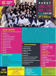 English Master Plus 6 Months Inggris Bahasa Inggris Almamater