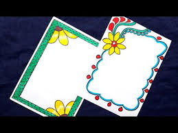 As they don't have a lid, it's easy to dispose of trash too. Border Design For Project Simple And Easy School Project Work Designs Flower Border Design To Draw Youtube