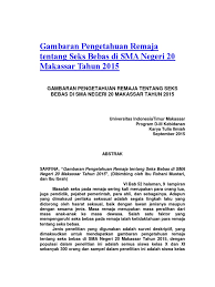 Contoh abstrak karya ilmiah remaja. Paling Inspiratif Abstrak Karya Tulis Ilmiah Pergaulan Bebas Remaja Nico Nickoo