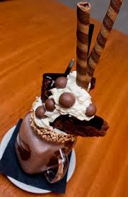 Gone Freakin Nuts Rich Chocolate Nutella Milkshake Topped With Nuts Chocolate Brownie Chocolate Fudge Sauce Desserts Chocolate Fudge Sauce Dessert Recipes
