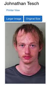 Lodgings October 28, 2024 Hillsdale County Sheriff's Office: No Lodgings.  Reading Police Department: Johnathan Aldin Tesch, age 19, of Reading, MI.  Arrested